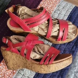 Kravings red sandals Sz 8